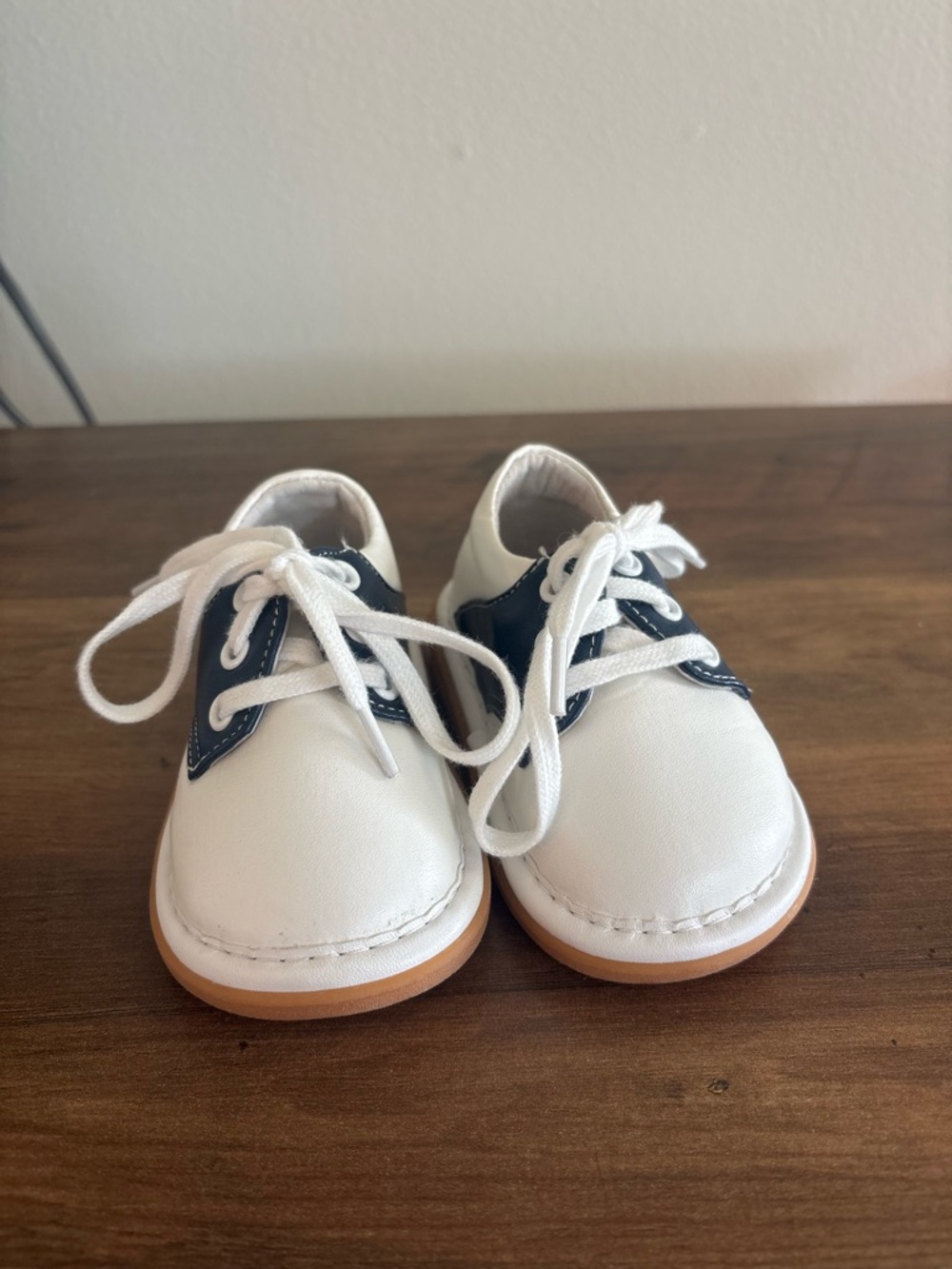 Rory Saddle Oxford Navy & White Wee Squeak Saddle Shoes